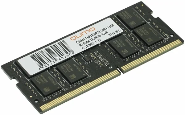 DDR4 SO-DIMM 16Gb 3200MHz QUMO (QUM4S-16G3200P22)