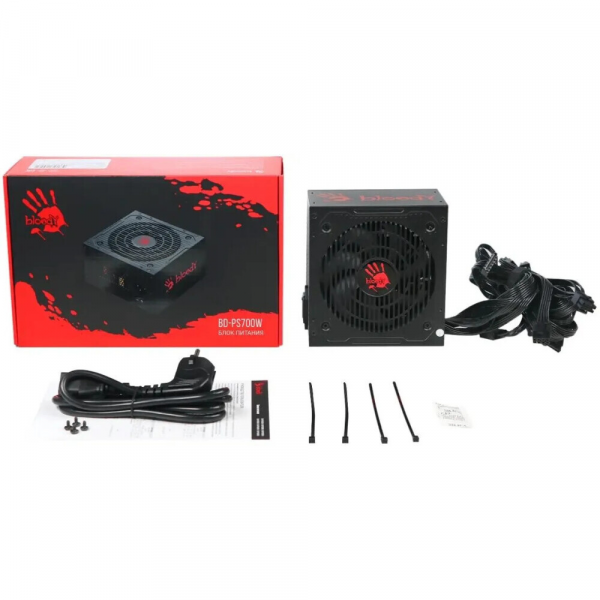 Блок питания 700W ATX Bloody BD-PS700W 80 PLUS WHITE (20+4pin) APFC 120mm fan 6xSATA RTL